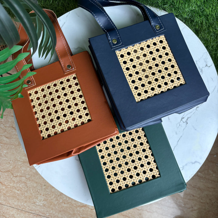 Mini Luxe Collapsible Rattan Bags