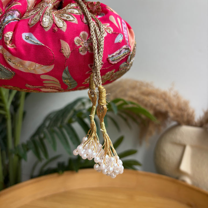 Floral Dual Tone potlis