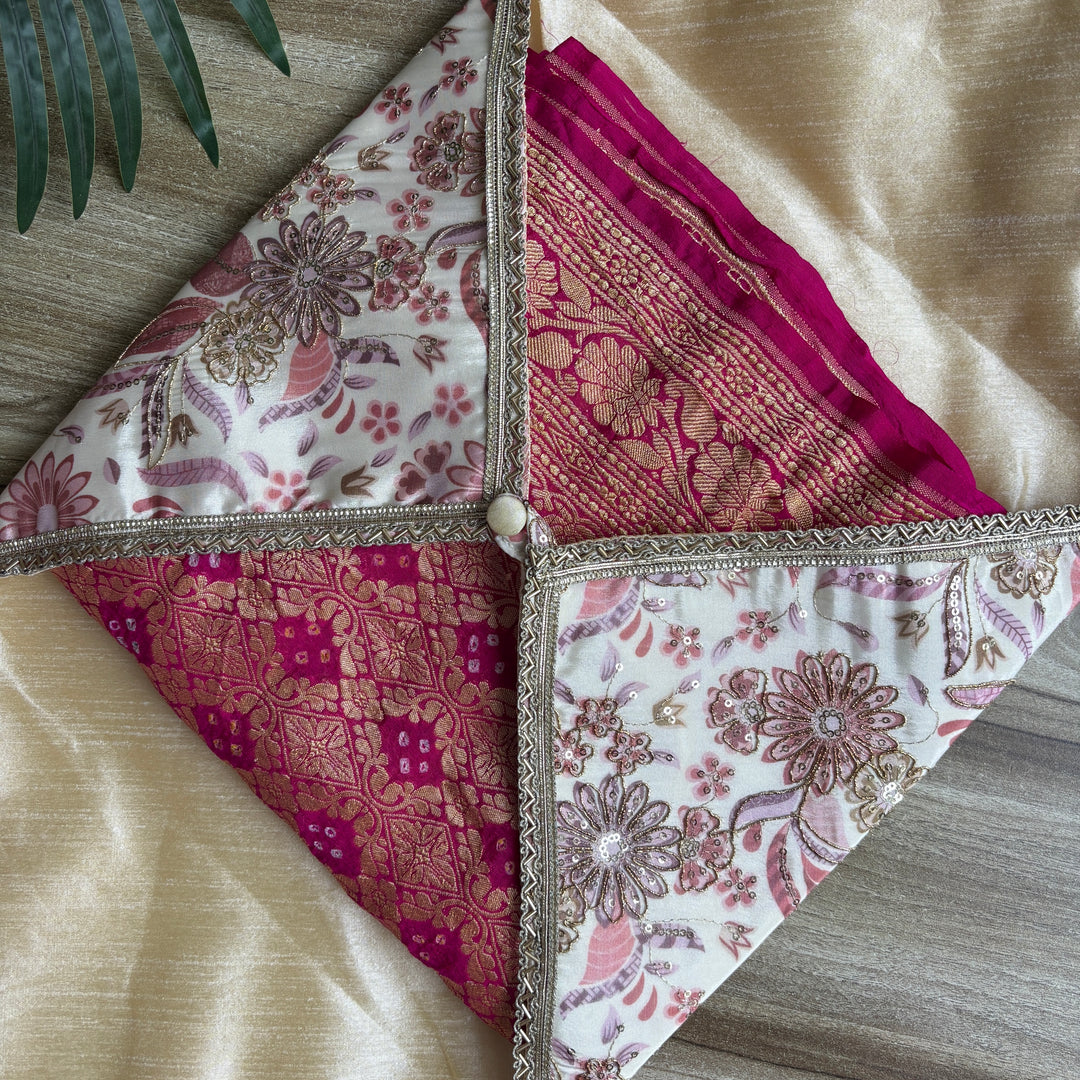 Floral Luxe Sari Wrap - Trousseau pouch