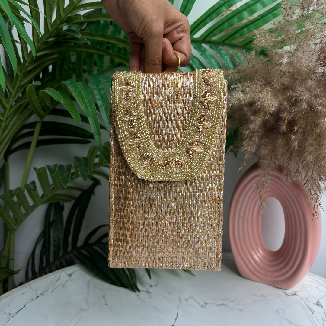 Jute Mettalic Mobile sleeve