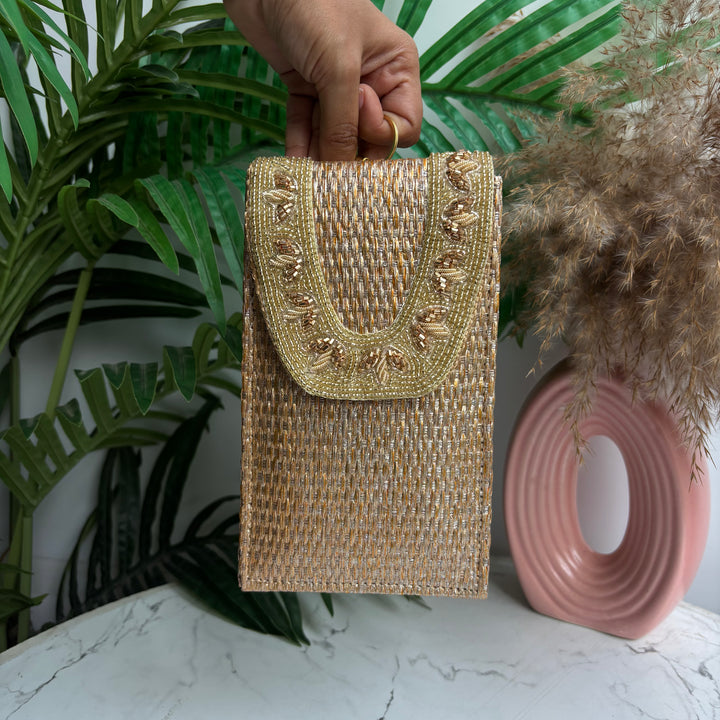 Jute Mettalic Mobile sleeve