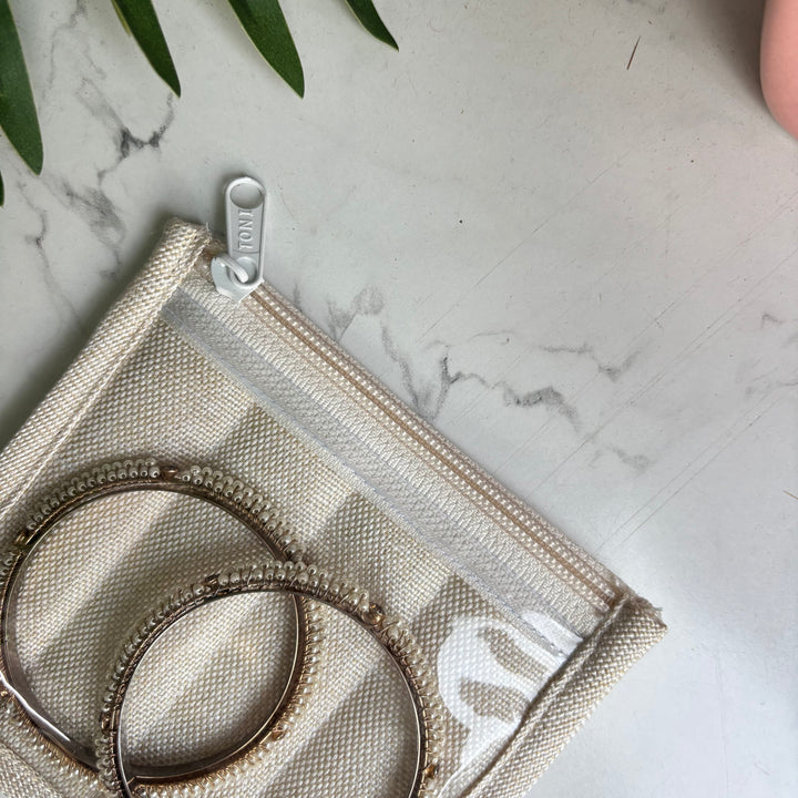 Jute Stand-alone Earring pouches - Set of 10