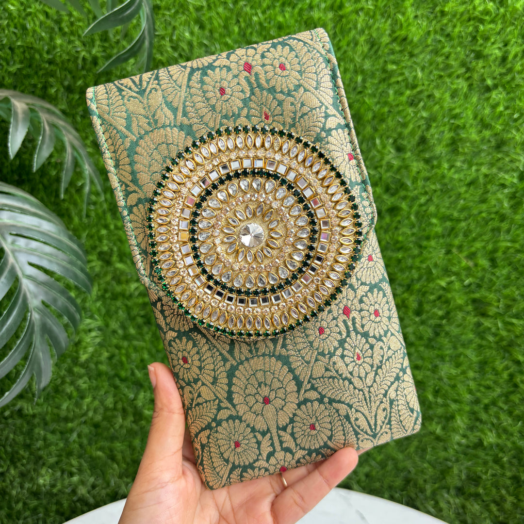 BANARASI JEWELLERY WORK MOBILE SLEEVE